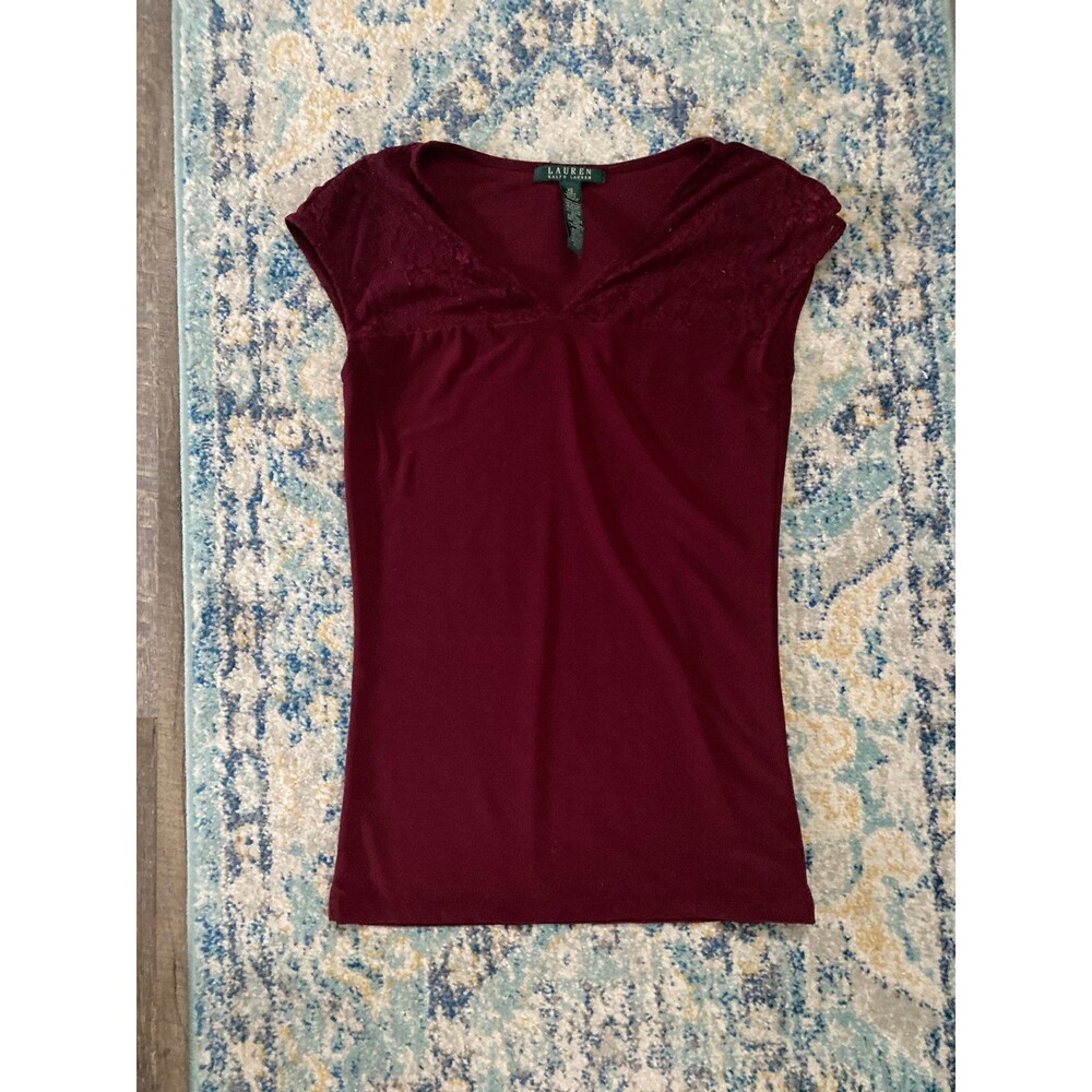 Lace neck top